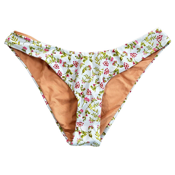 J. Crew Other - J.Crew Curved-Waist Cheeky Bikini Bottom Cloud Meadow Floral Swim Medium BF140